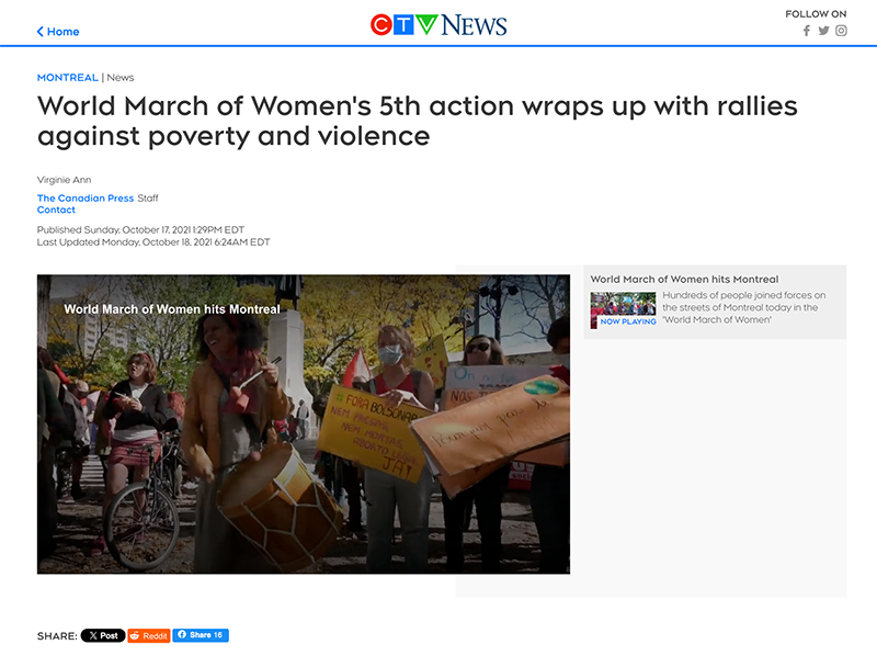 Capture d'écran d'un article